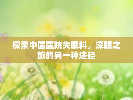 探索中医医院失眠科，深眠之旅的另一种途径