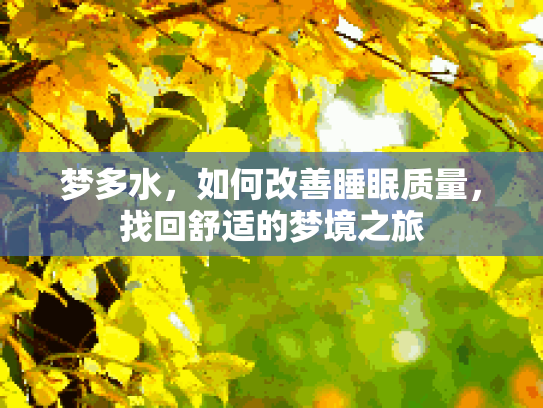 梦多水，如何改善睡眠质量，找回舒适的梦境之旅
