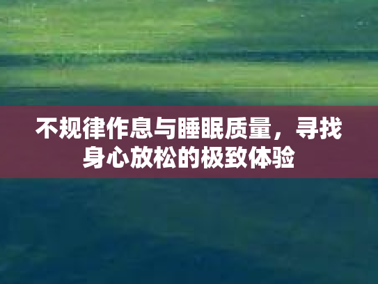 不规律作息与睡眠质量，寻找身心放松的极致体验