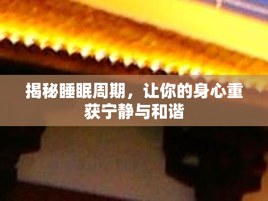 揭秘睡眠周期，让你的身心重获宁静与和谐