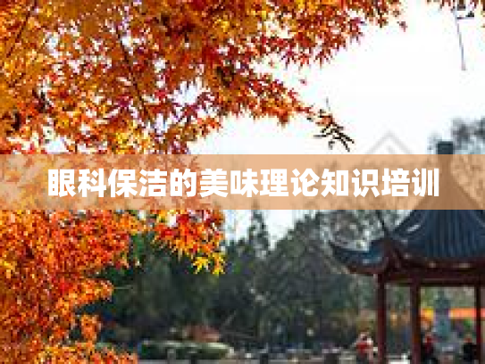 眼科保洁的美味理论知识培训