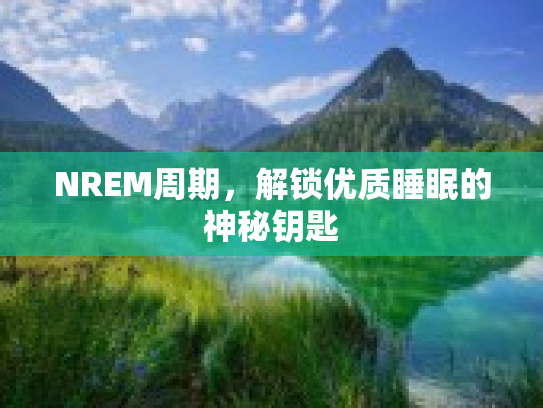 NREM周期，解锁优质睡眠的神秘钥匙