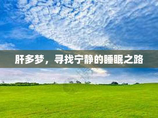 肝多梦，寻找宁静的睡眠之路