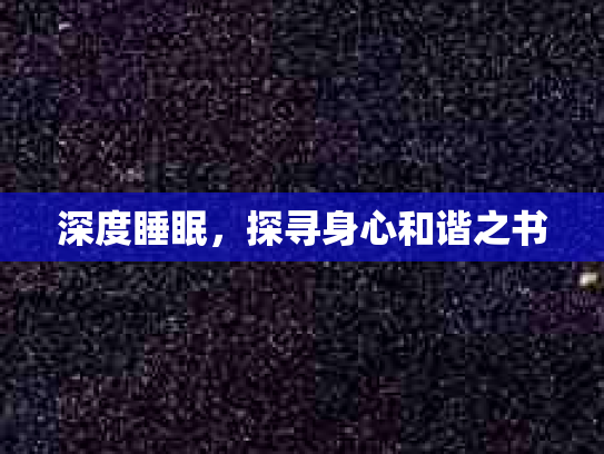深度睡眠，探寻身心和谐之书