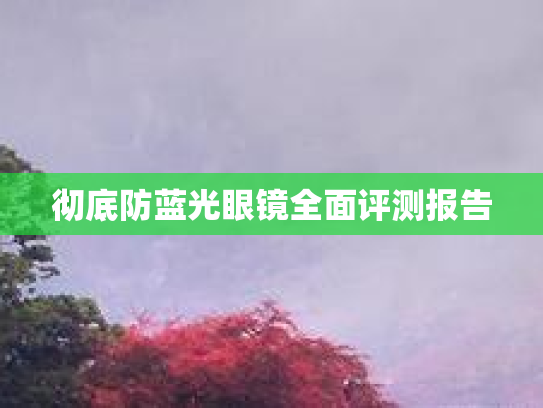 彻底防蓝光眼镜全面评测报告