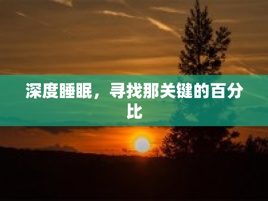 深度睡眠，寻找那关键的百分比