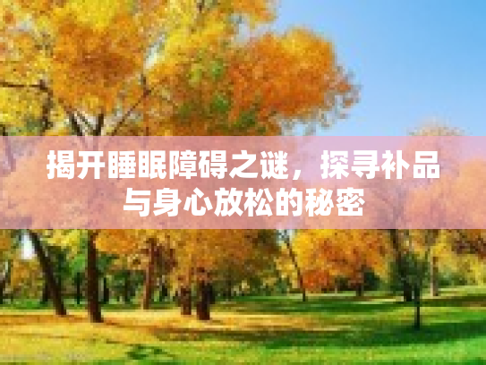 揭开睡眠障碍之谜，探寻补品与身心放松的秘密