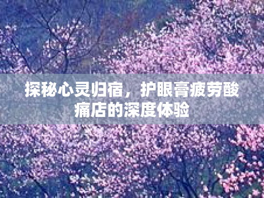 探秘心灵归宿，护眼膏疲劳酸痛店的深度体验