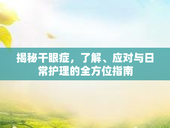 揭秘干眼症，了解、应对与日常护理的全方位指南