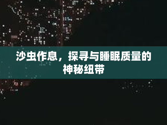 沙虫作息，探寻与睡眠质量的神秘纽带