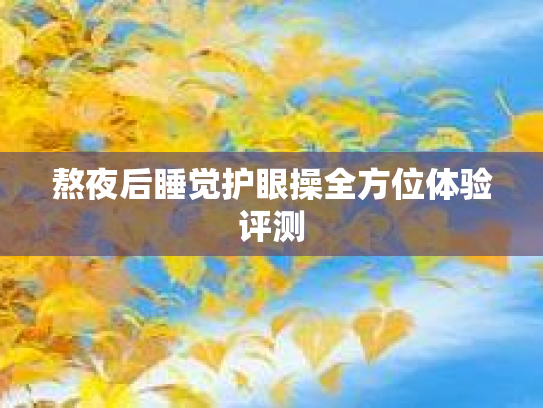 熬夜后睡觉护眼操全方位体验评测
