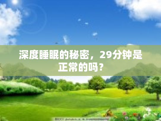 深度睡眠的秘密，29分钟是正常的吗？