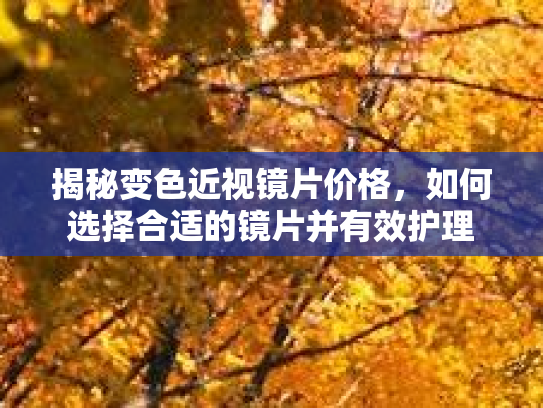 揭秘变色近视镜片价格,如何选择合适的镜片并有效护理 揭秘变色近视镜片价格,如何选择合适的镜片并有效护理